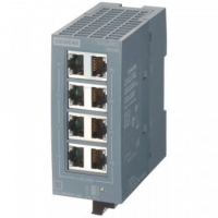 SCALANCE ХВ008, неуправляемый коммутатор 8х10/100/1000Мбит портами RJ45, 24VDC, 6GK5008-0GA10-1AB2